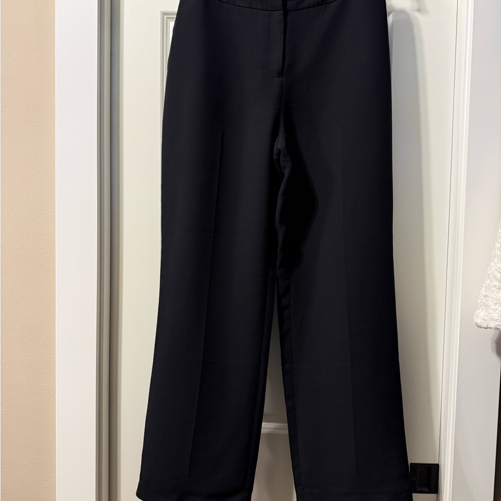 Croft & Barrow Black Wide Leg Lined Suit Pants